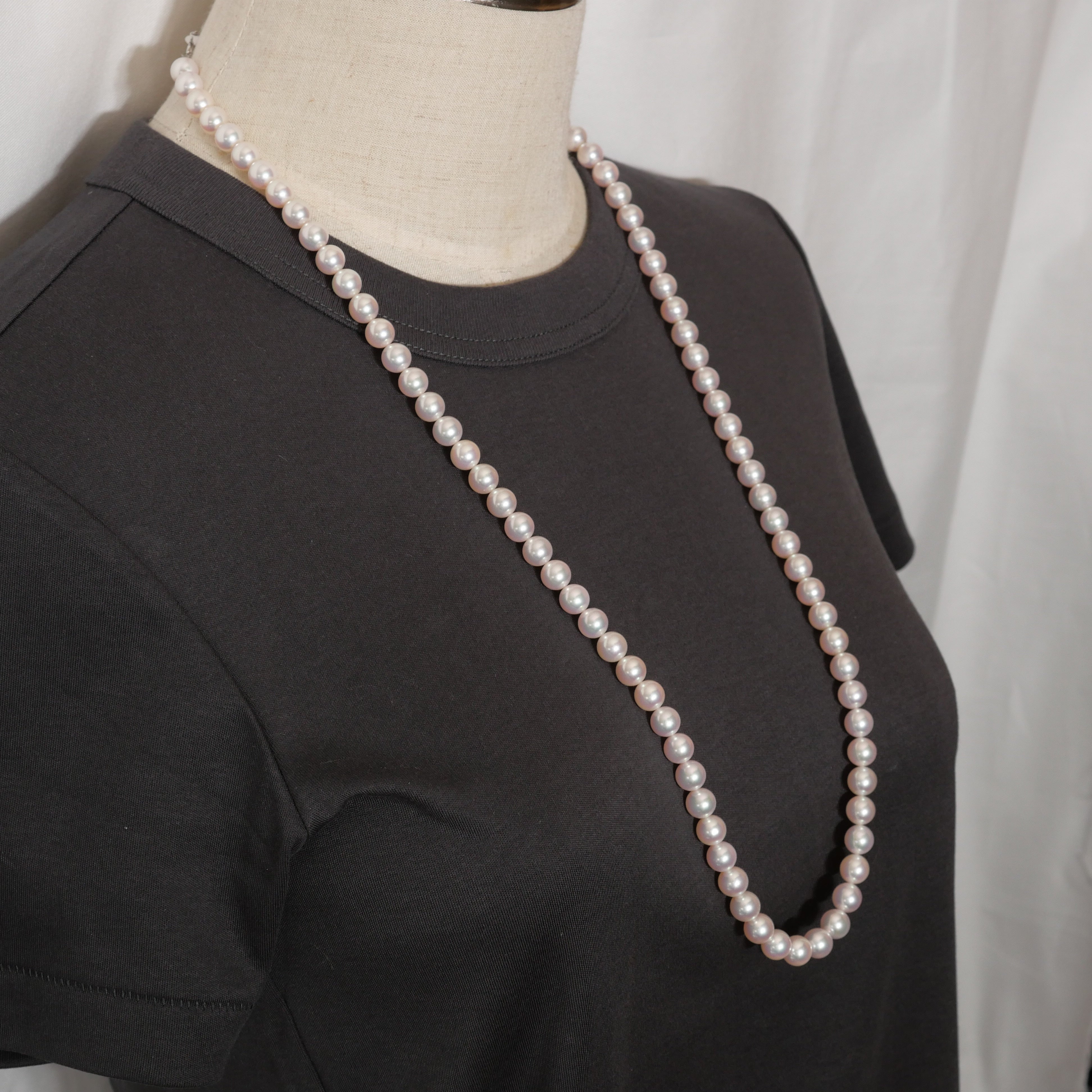 パール ネックレス 8-8.5mm 65cm