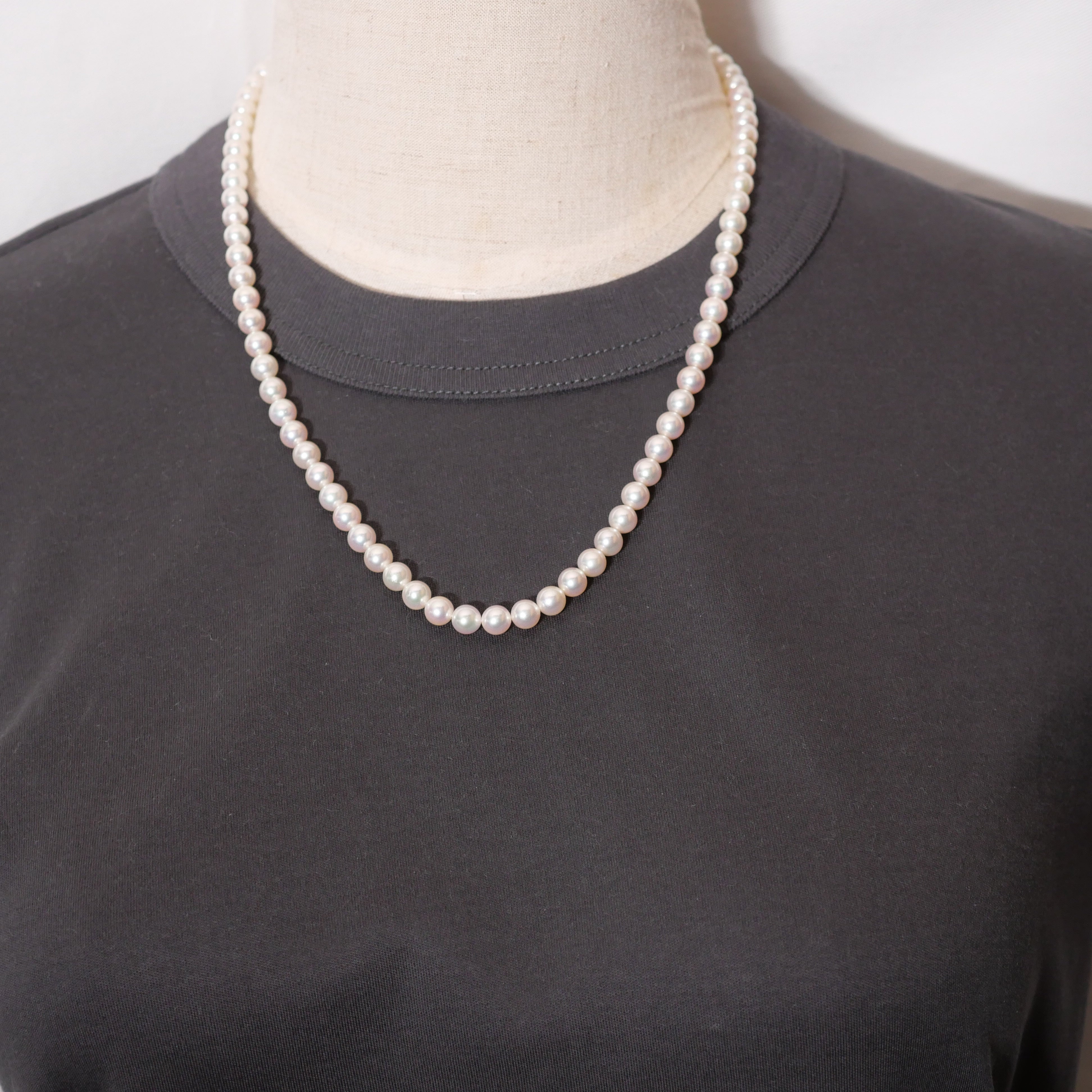 パール ネックレス 6-6.5mm 50cm+10cm