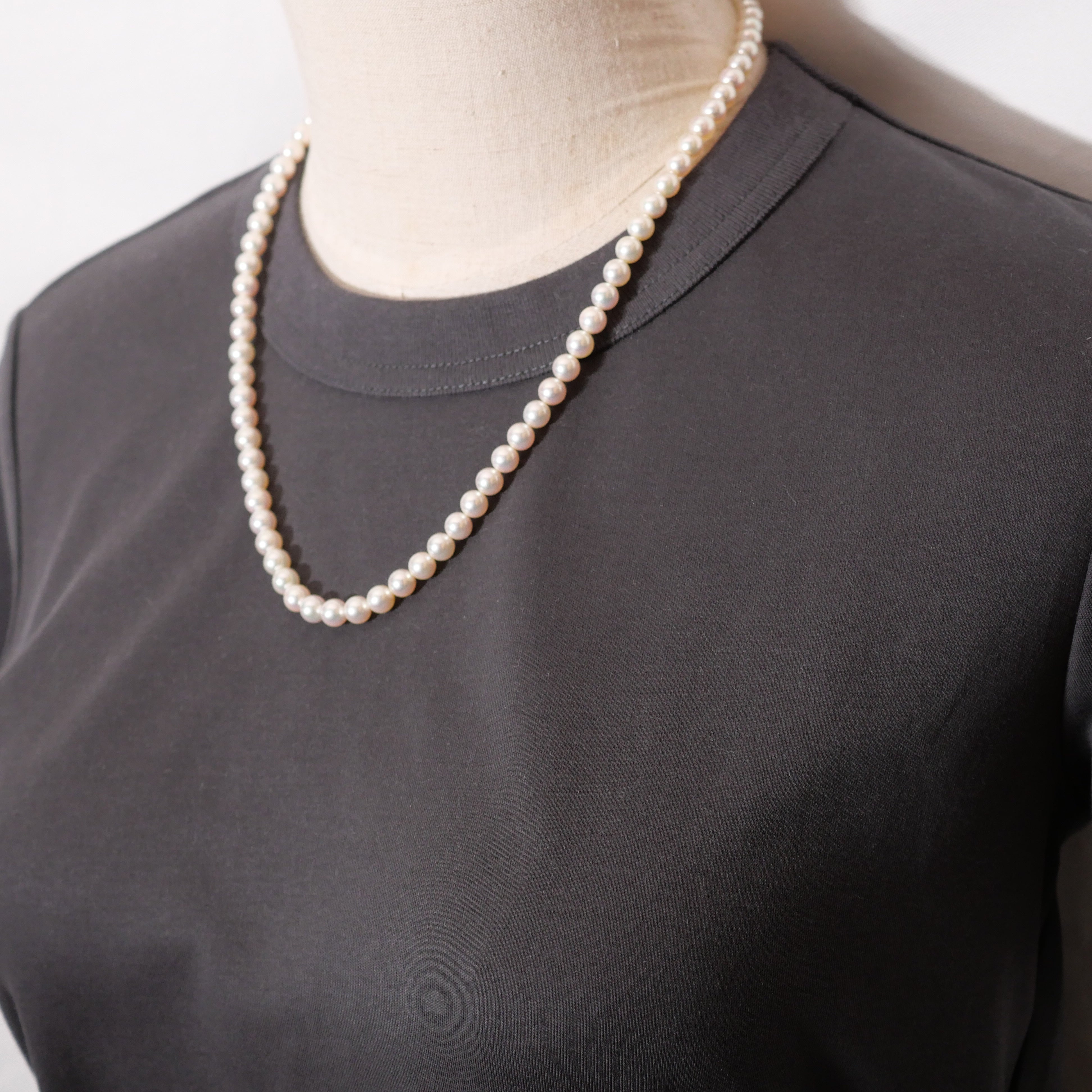 パール ネックレス 6-6.5mm 50cm+10cm