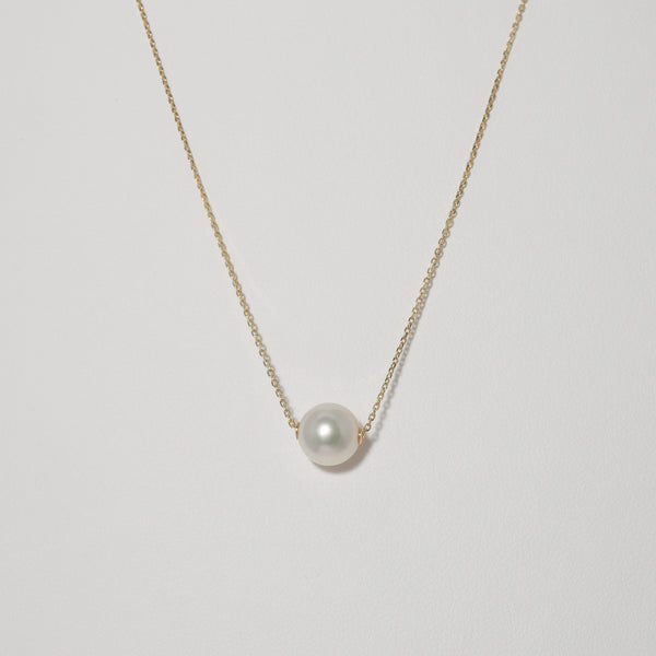 パール ネックレス スルー 1粒 8.5-9mm
